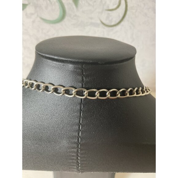 Layered Silver Chain Necklace With Beaded Accents & Multiple Strands - Picture 4 of 4